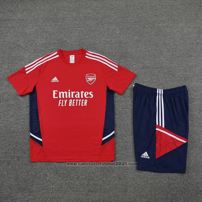Fato de Treino Arsenal Manga Curta 2022-2023 Vermelho - Calcas Curta